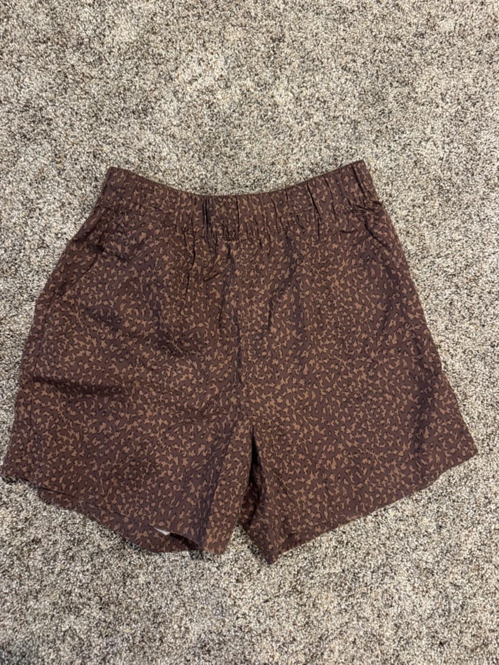 Sanctuary Brown Printed Bermuda Shorts with Subtle Tan Motif